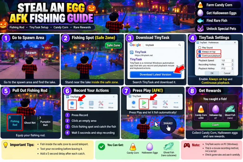 afk fish in steal an egg